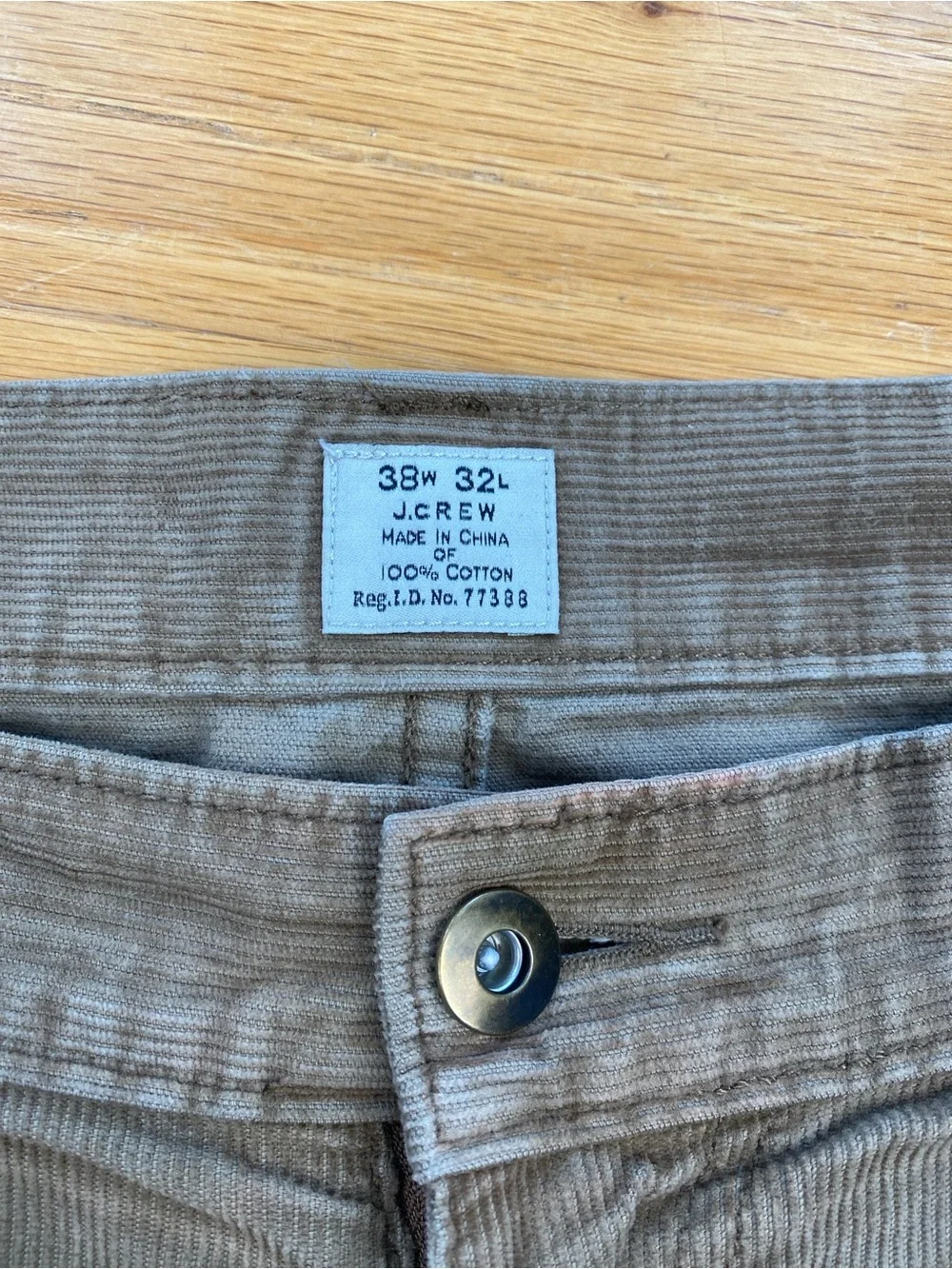 LOT J Crew Pants Men’s 38X32 Corduroy Straight Leg Flat Front Blue, Grey, Kakhi